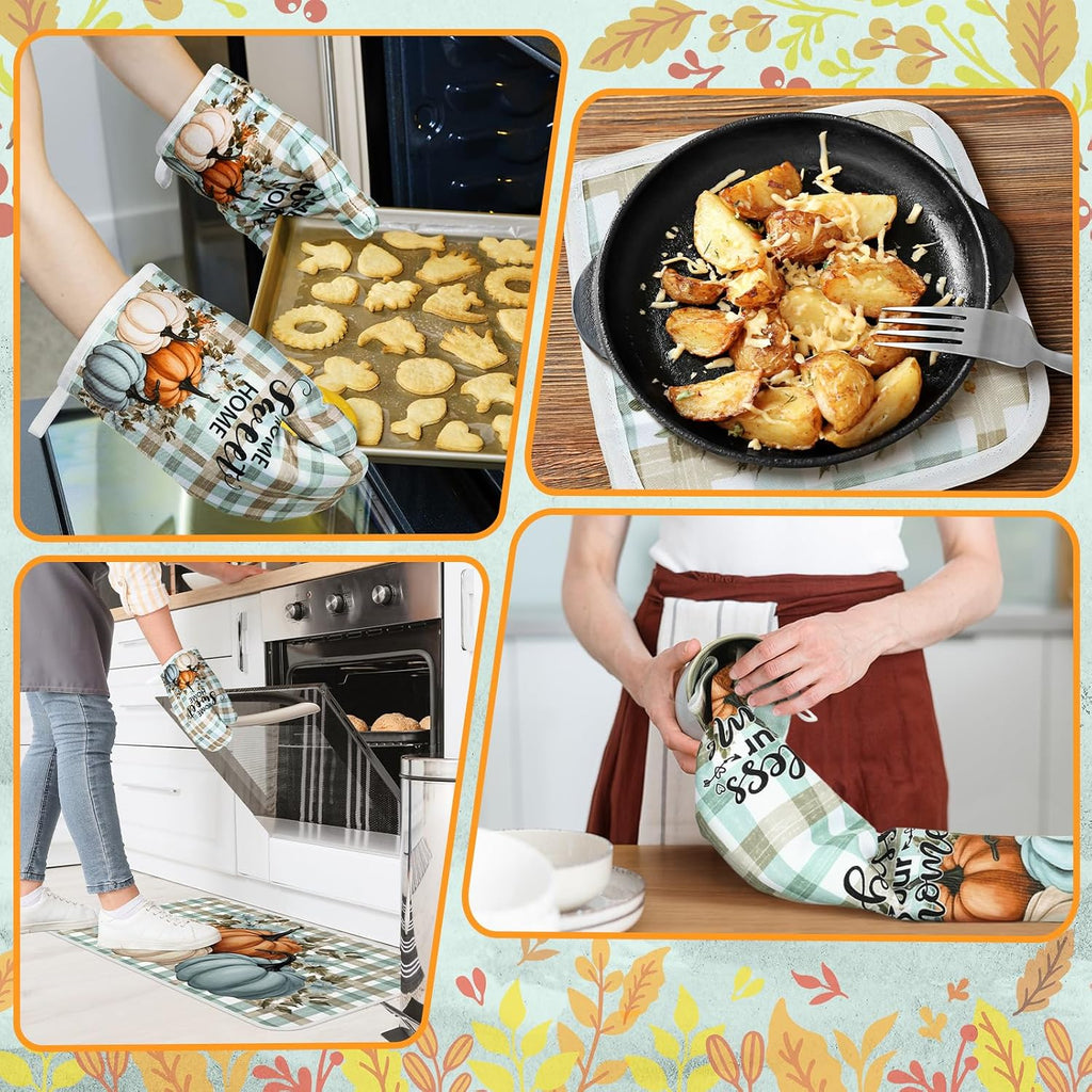 Fall Kitchen Decor Set Pumpkin Kitchen Accessories - Set of 10