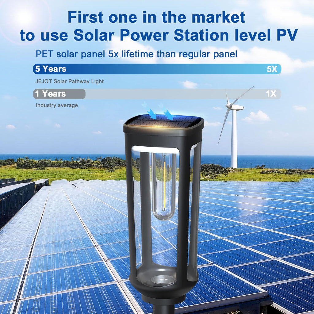 Solar Pathway Lights Outdoor Waterproof, 6 Pack Solar Walkway Lights