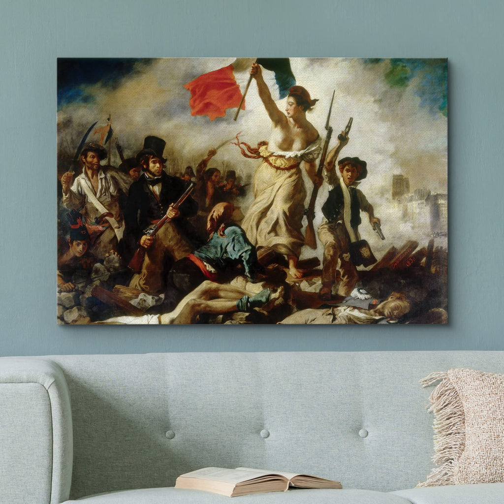 Liberty Leading The People by Eugene Delacroix Giclee Canvas Prints Wrapped Gallery Wall Art | Stretched and Ready to