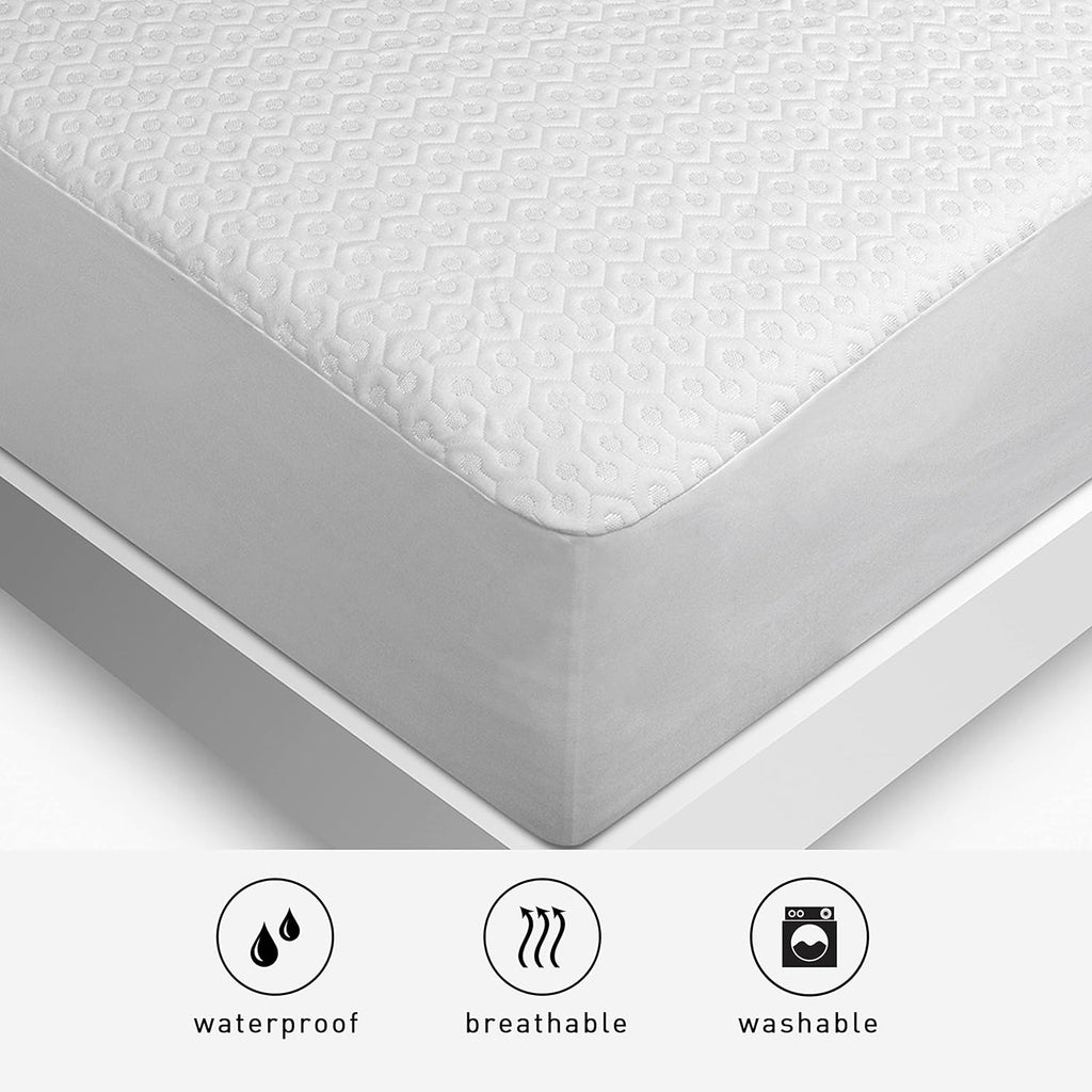 Dri-Tec Waterproof Mattress Protector- Cooling Moisture-Wicking Mattress Cover | Breathable Noiseless Mattress Pad