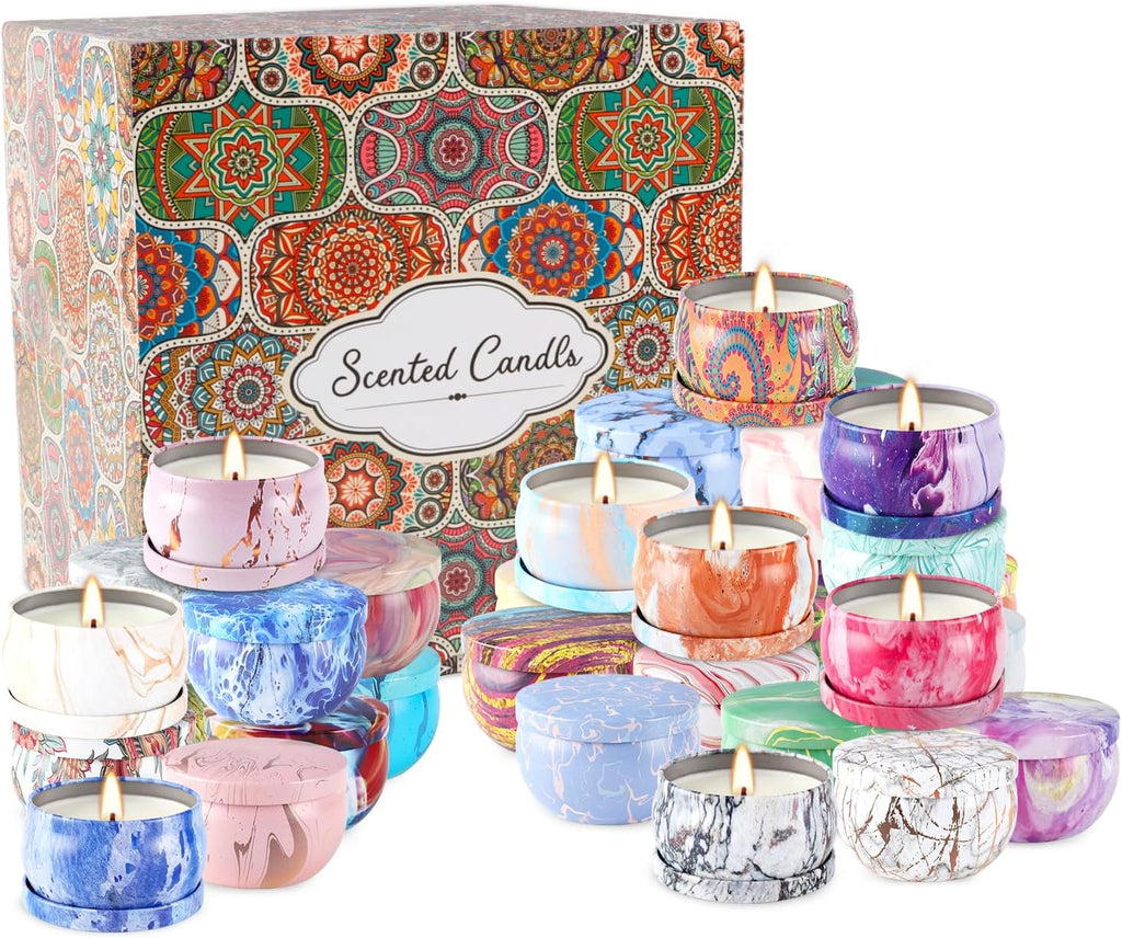 36 Pack Scented Candles Gift Set for Woman, Jar Candle, 2.5 oz Soy Wax Tin Candle-Ideal Gift for Travel Home Décor
