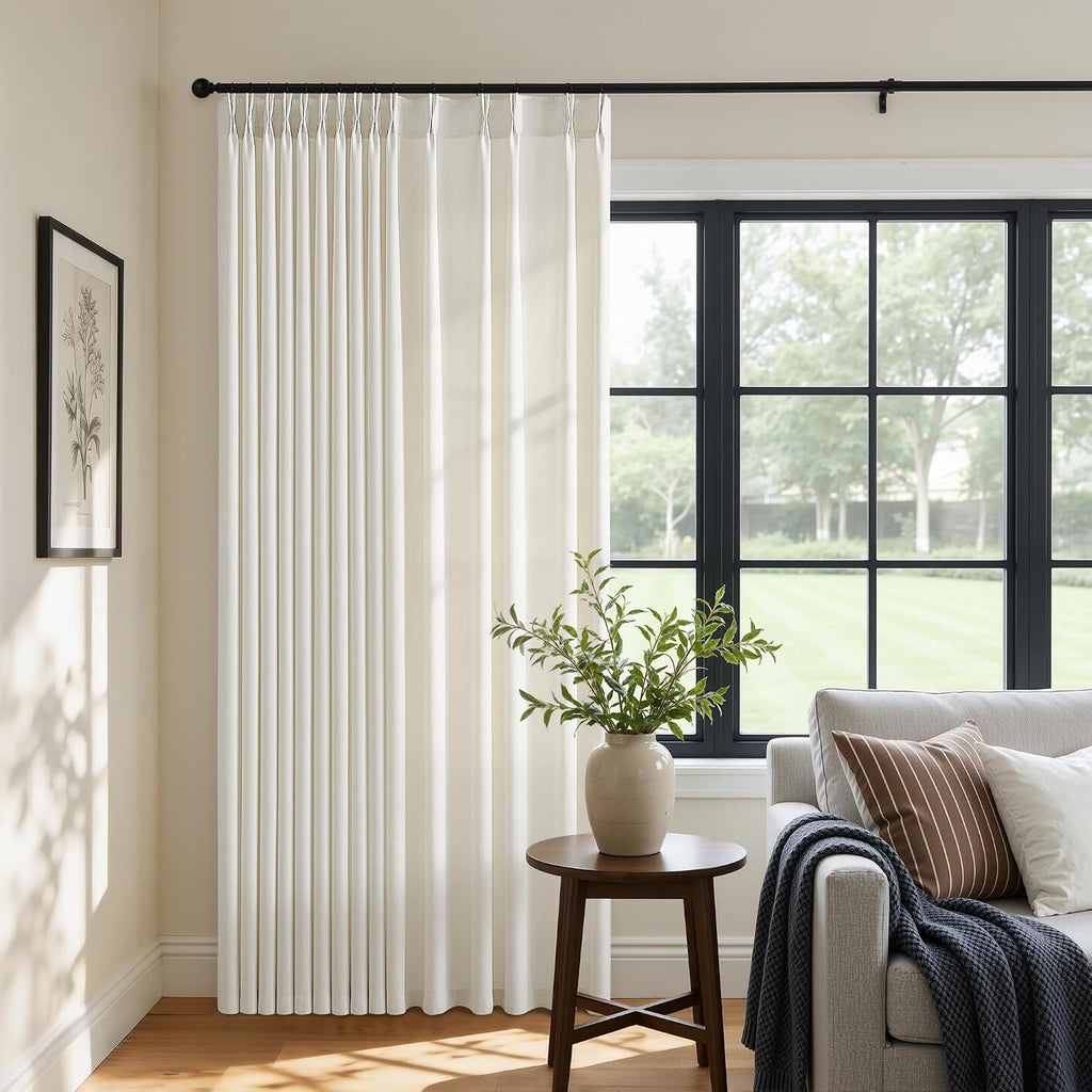 Extra Wide 100 Inch Large Curtains 96 Inches Long for Sliding Glass Door Living Room Bedroom 1 Panel Memory Trained