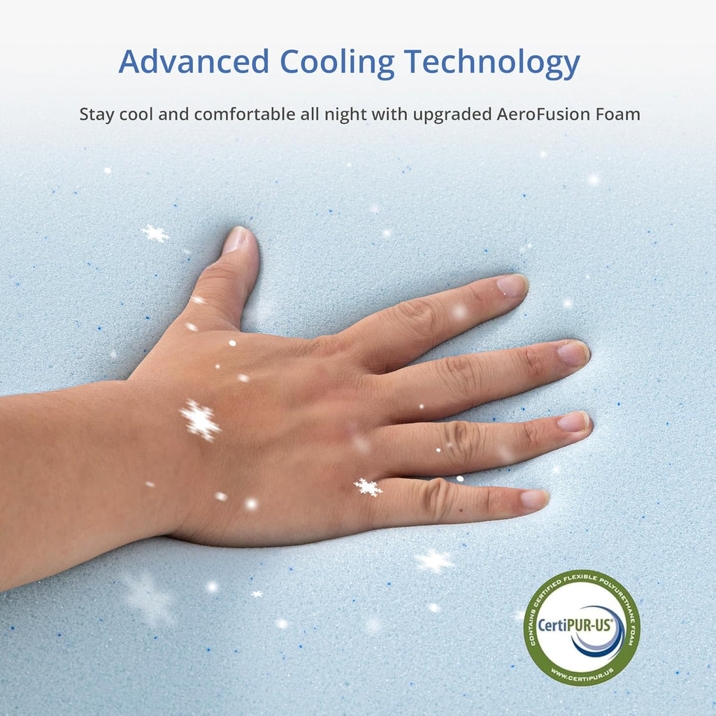 Queen 12" Gel Cooling Memory Foam Mattress Fiberglass Free Medium | Back Pain Relief, Breathable Removable Cover