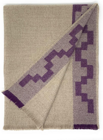 Home | Stepping Stones Season Alpaca Throw Blanket | 100% Baby Alpaca Wool | 6 Feet Long X 4.25 Feet Wide