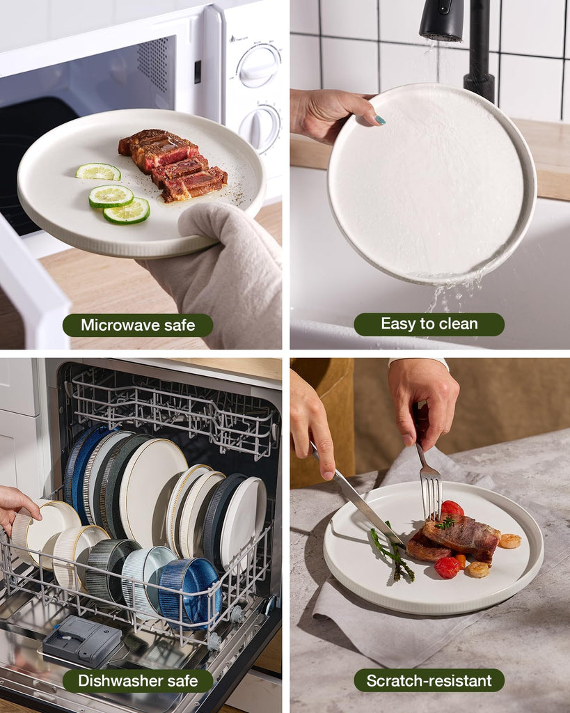 Star Dinnerware Sets with Mugs, Ceramic Plates and Bowls Set for 6