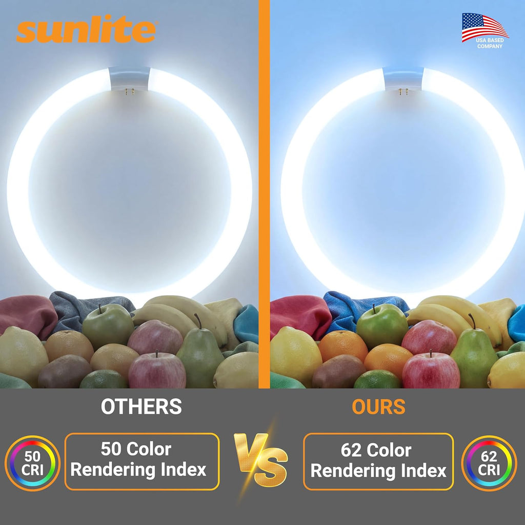 T9 Round Fluorescent Circline Lamp, 22 Watts, 1050 Lumens, 6500K Daylight, G10Q 4-Pin Base, 1 Pack