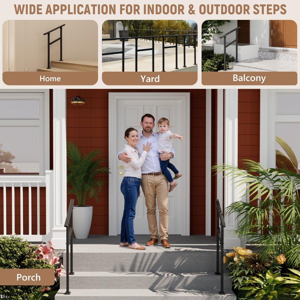 Hand Rails for Outdoor Steps 1-2 Step
