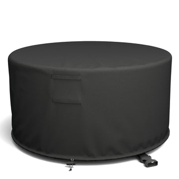 50'' Round Fire Pit Cover, Fits Wood Burning Firepit, Fire Pit Grill, or Fire Pit Ring DIY Process, Waterproof &