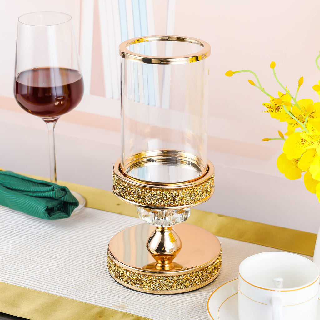 Candle Holder, Pillar Candle Holders, Crystal Candlesticks Holder for Wedding, Parties, Events, Chirstmas, Home Decor