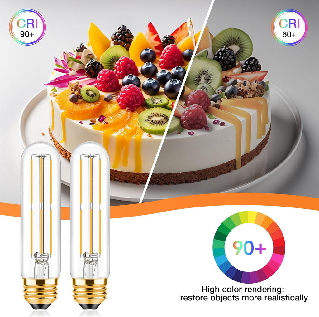 T10 LED Bulb 6 Watt Equivalent 60W Soft Warm White 2700K Dimmable