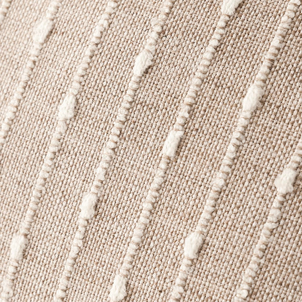 Decorative Striped Boucle Throw Pillow Cover 20x20 Natural Beige