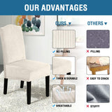 H.VERSAILTEX Velvet Dining Chair Covers Stretch Chair Covers for Dining Room Set of 4 Parson Chair Slipcovers Chair