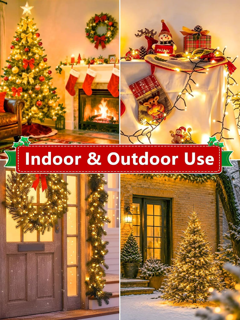 1000 LED Cluster Lights with Remote, Christmas Tree Lights Warm White