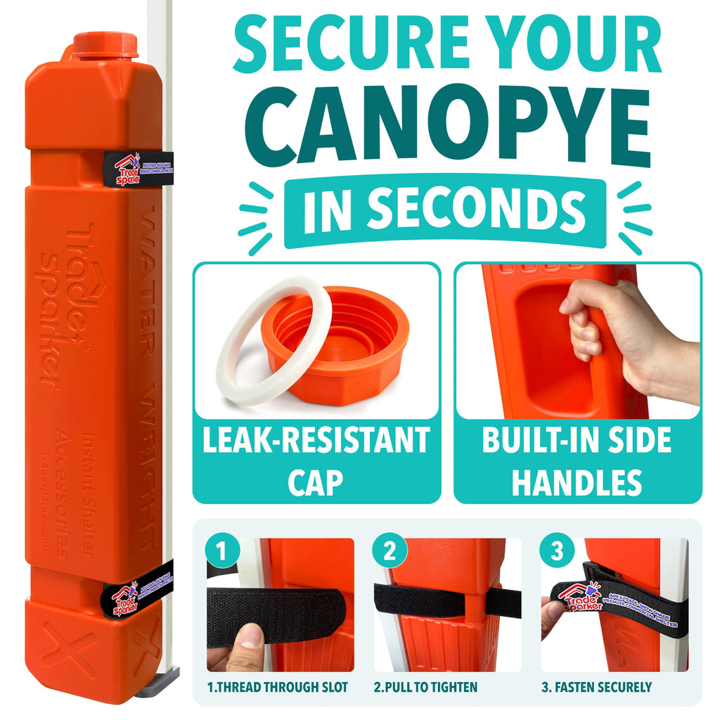 180 lbs Tall Large-Capacity Canopy Weights, Holds Up to 180 lbs with Sand+Water, Up to 100 lbs with Water, Heavy Duty