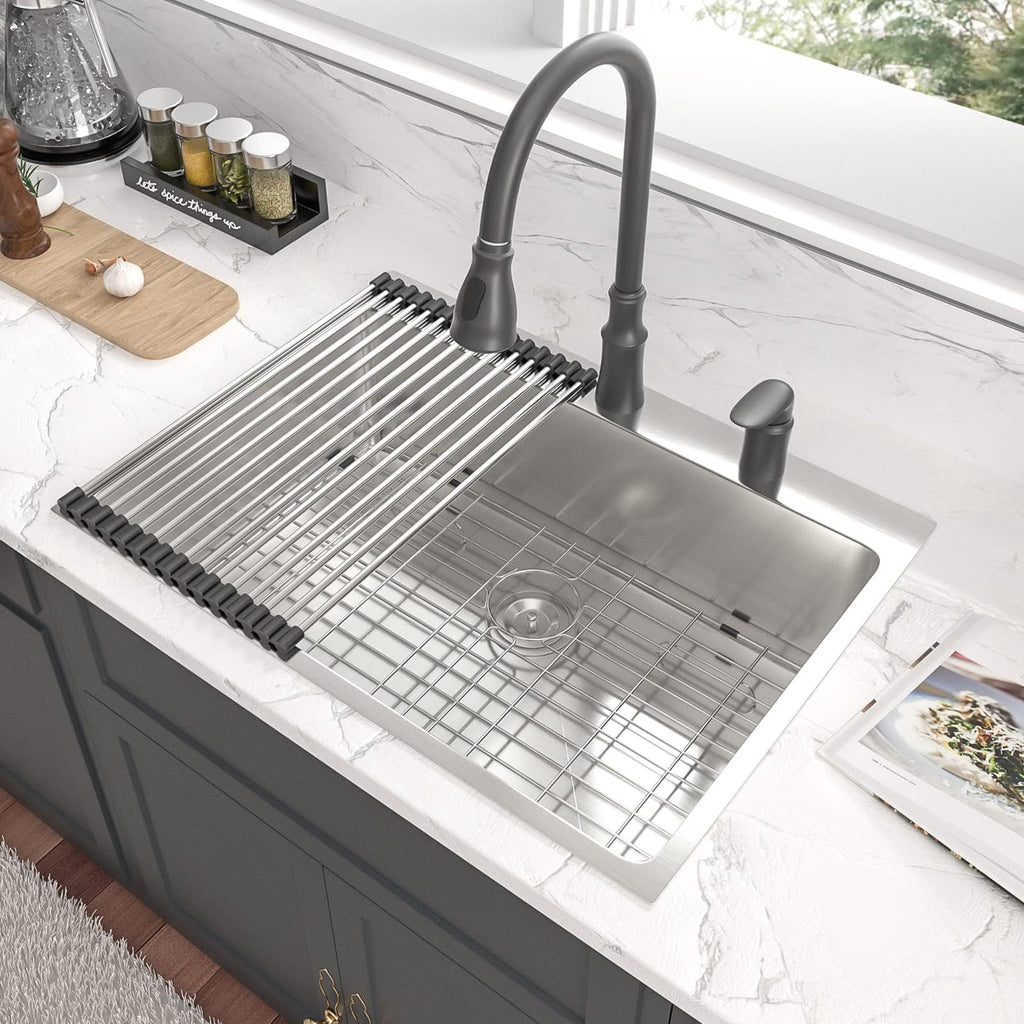 33 Inch Drop Sink 33"x22"x10" Handmade Topmount