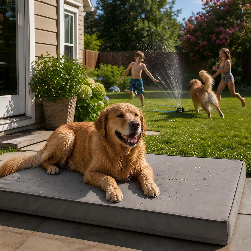 Outdoor Waterproof Dog Bed Large Sized, Washable Creat Pad