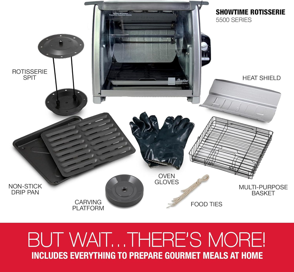 Modern Rotisserie Oven, Large Capacity (12lbs) Countertop Oven, Multi-Purpose Basket for Versatile Cooking, Easy-to