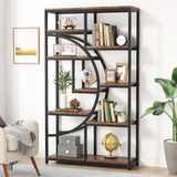 Bookshelf, Industrial 5 Tier Etagere Bookcase