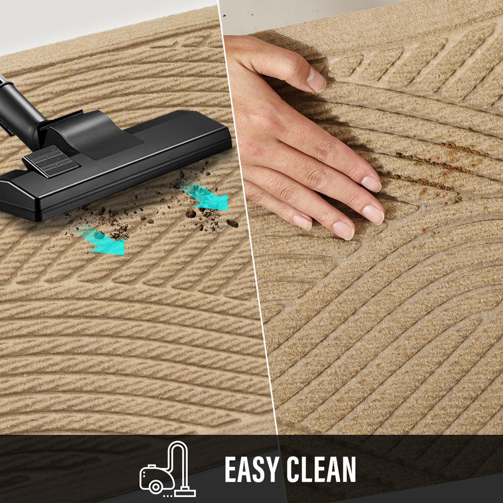 Sturdy Front Door Mat, Absorbent Muddy Dirt Resist Welcome Door Mats Outdoor Indoor, Stain and Fade Resistant