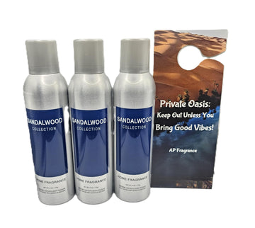 Room Spray Air Freshener Sandalwood - Concentrated Odor Neutralizer - 3 Pack, 6 oz Each