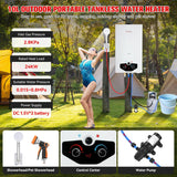Tankless Water Heater Propane, 2.64GPM 10L Outdoor Portable water heater, with 2 GPM Water Pump