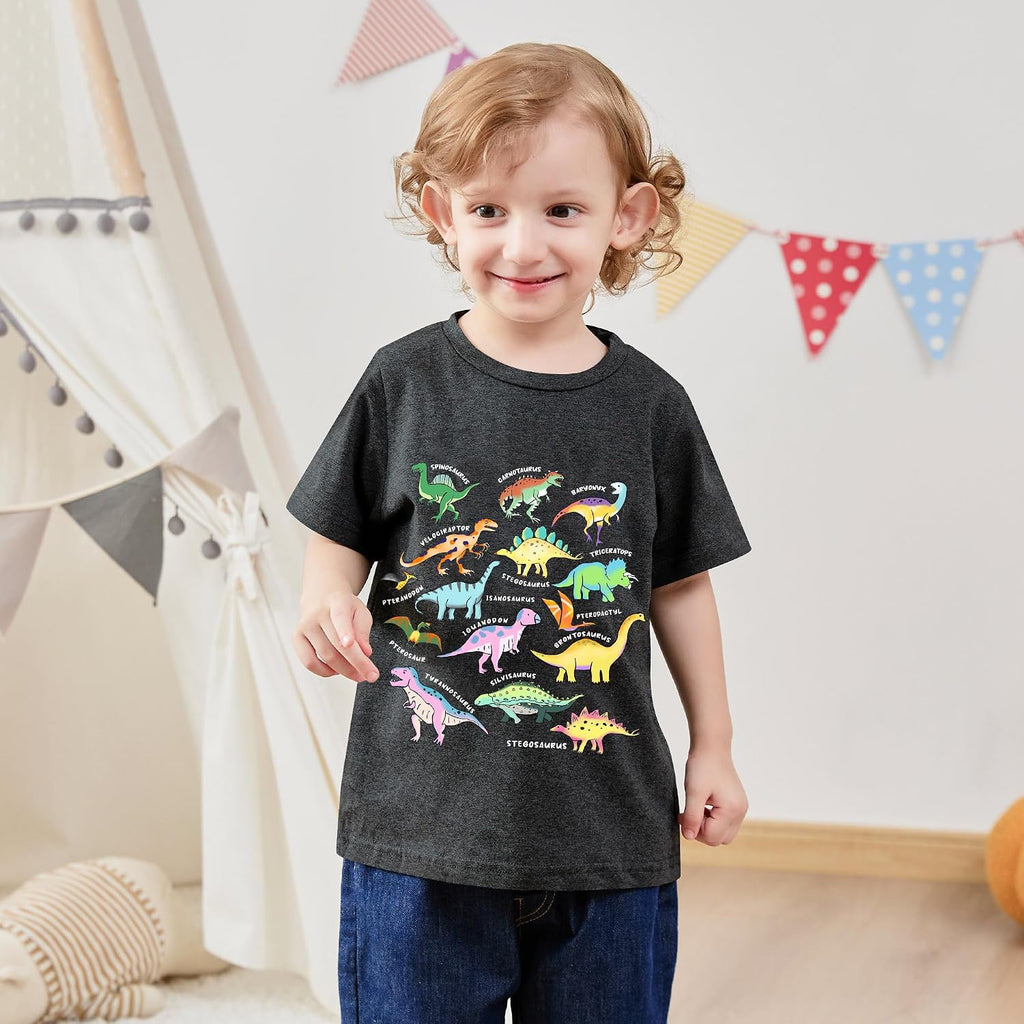 Boys Graphic T-Shirt, Cotton Short Sleeve Shirt for Kid