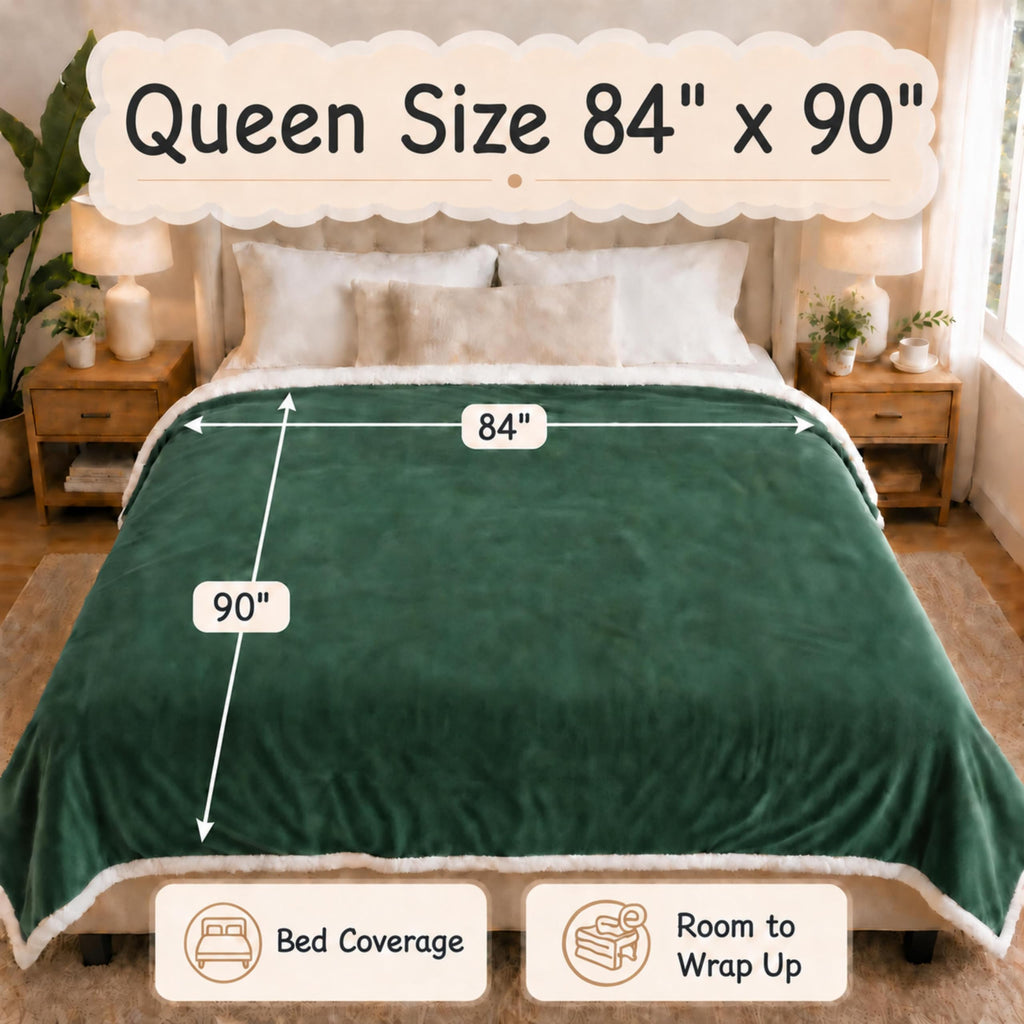 Electric Heated Blanket 84"x90", 9 Heat Settings 10-Hour Auto-Off