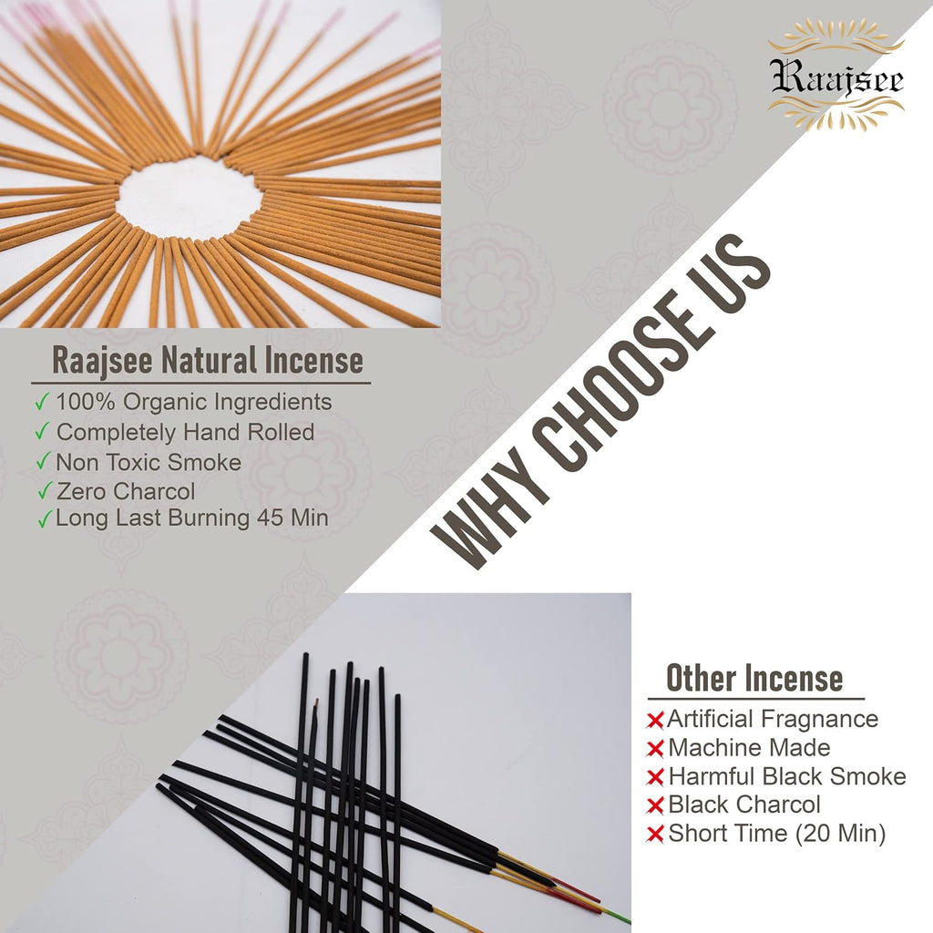 Natural Incense Sticks,6 Pack Mixed Scents Gift Pack 15 gm Each (90 gm Total), Insense Sticks Variety Pack, 100% - Set of 6