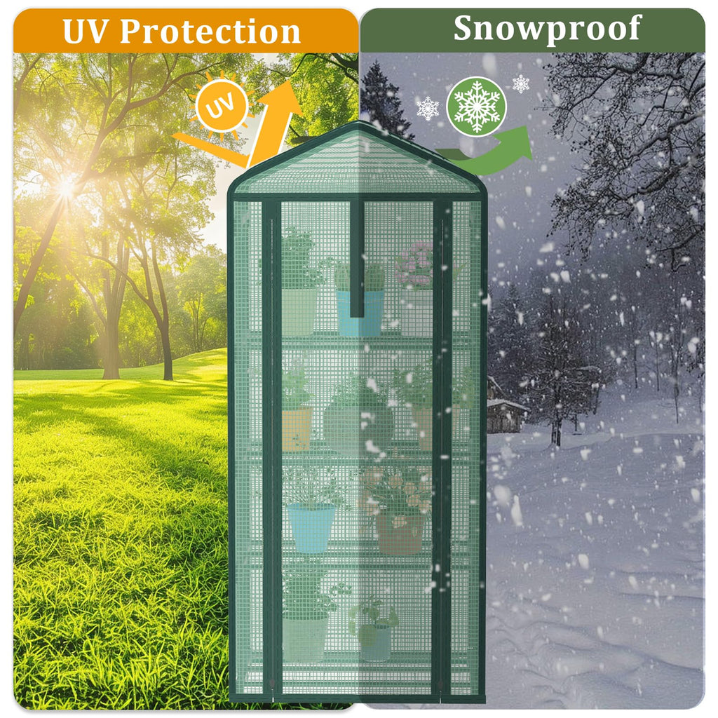 4-Tier Mini Greenhouse for Indoor Outdoor