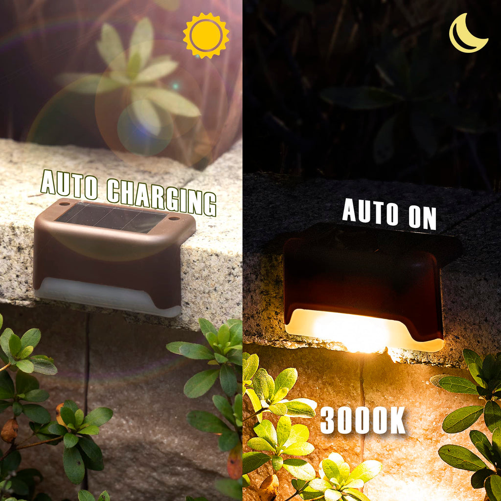 Led Solar Deck Lights, 16 Pack,Waterproof, Warm White