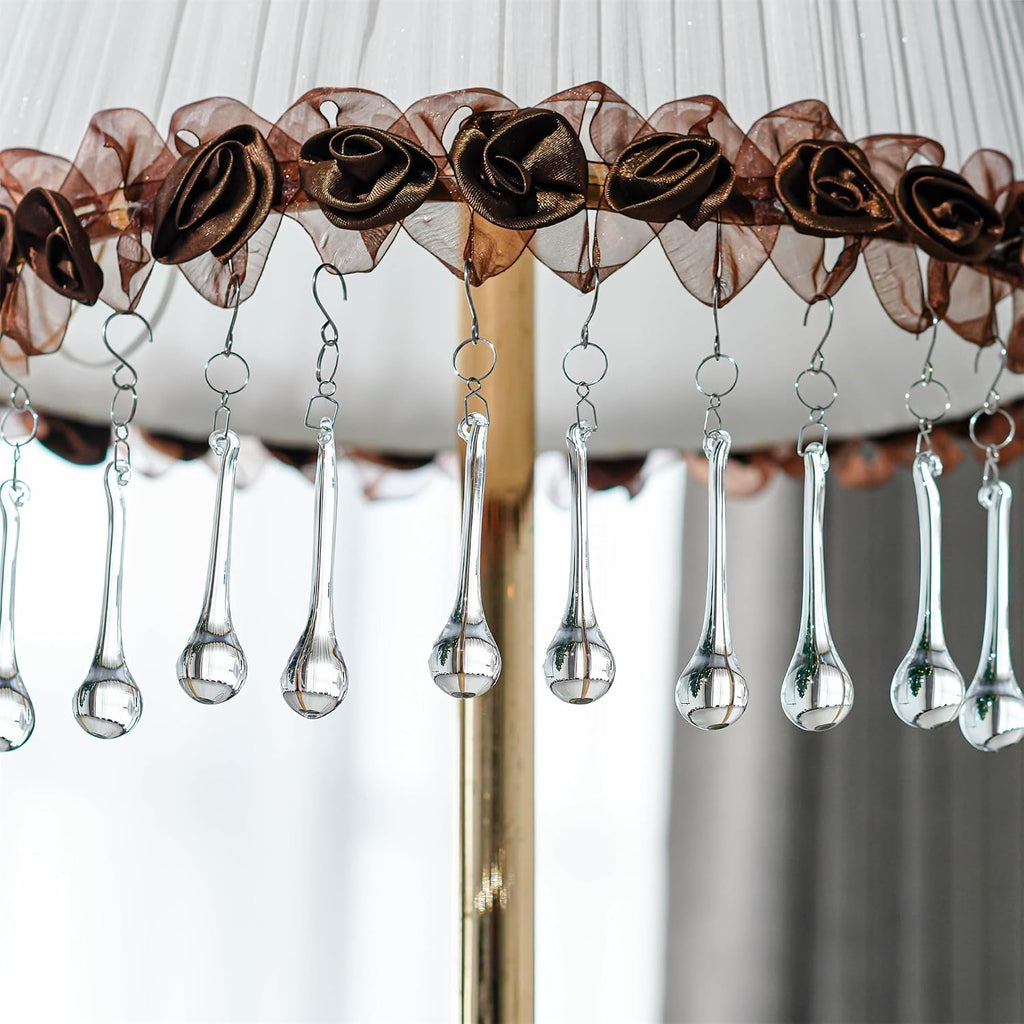 10 Pcs Crystal Teardrop Prism Suncatcher Christmas Tree Hanging Decor - Clear Crystal Teardrop Prism Suncatcher