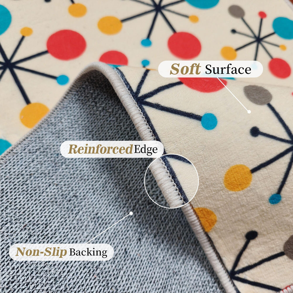 Retro Mid Century Modern Kitchen Runner Rugs s