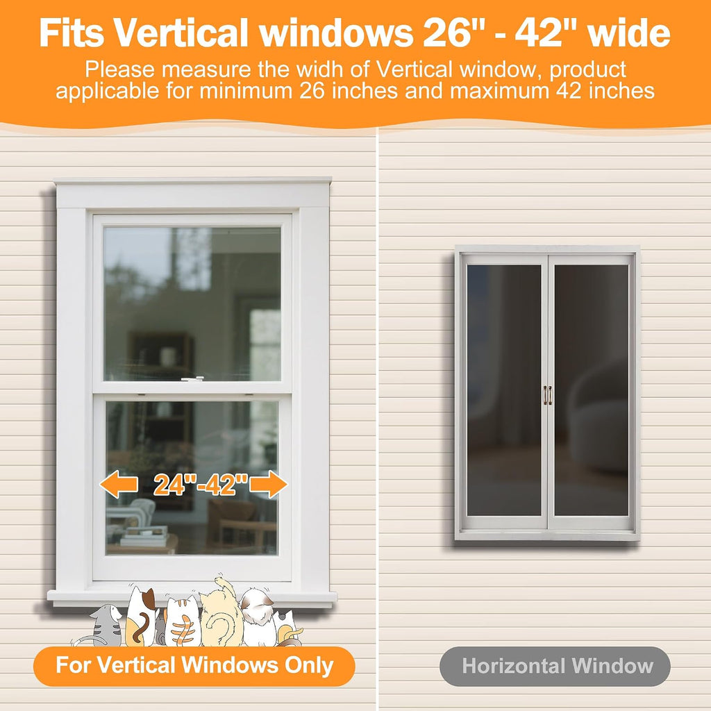 Cat Window Box Catio, Outdoor Indoor Cat Enclosure with Clear Panels, Mesh Sides & PVC Curtain, Universal Window