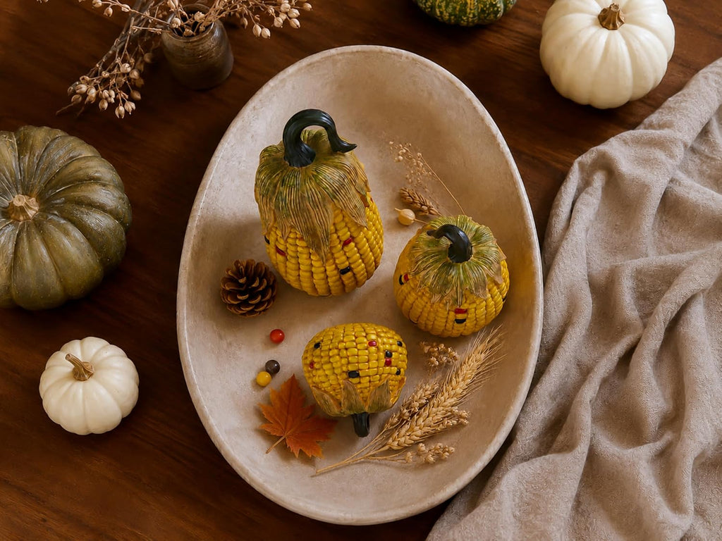 Fall Decorations Pumpkins for Decorating - Set of 3