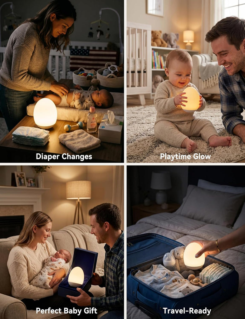 Night Light for Kids, 7 Colors Changing Egg Light
