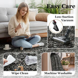 Vintage Dark 3x5 Entryway Rug Indoor Foyer, Earth Tone Farmhouse Throw Rug for Kitchen Bathroom, Mac