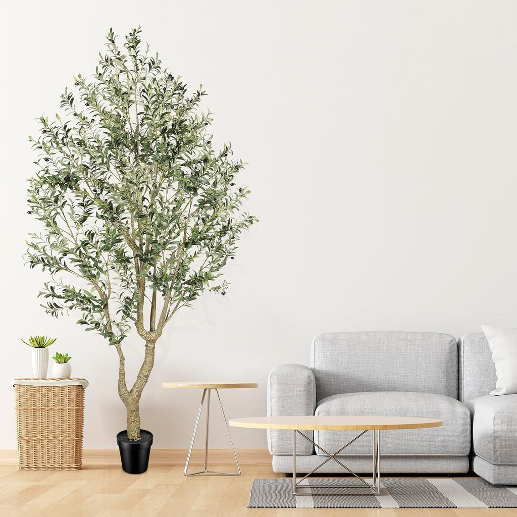 Faux Olive Tree 10ft - Realistic Large Olive Tree Artificial Indoor