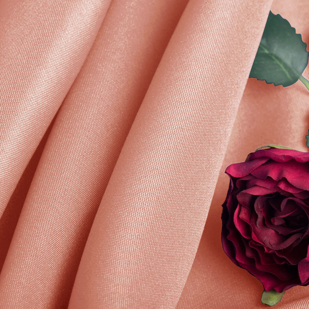 2pack 108 Inch Dusty Pink Round Tablecloth in Washable Polyester Fabric for Wedding/Banquet/Restaurant/Parties