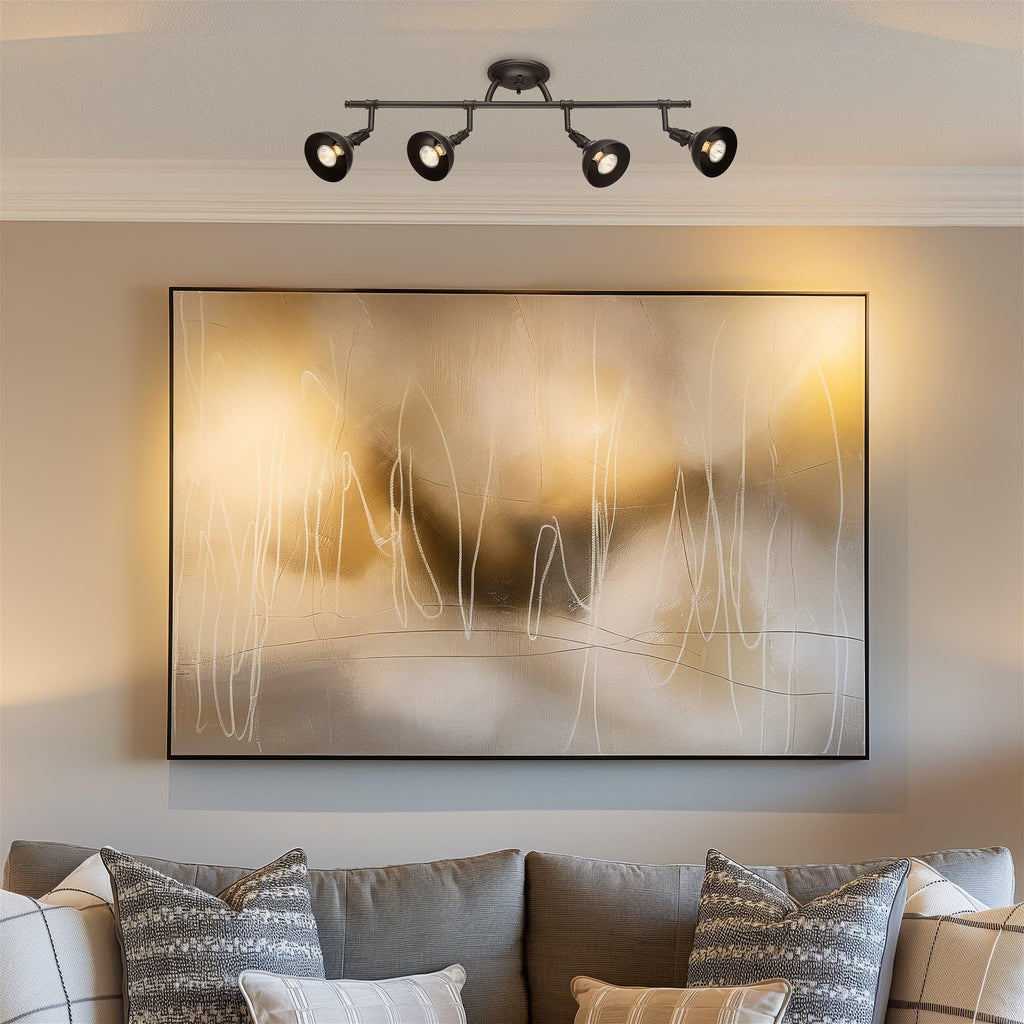 Broadway 30" Modern Industrial 4-Light Fixed Track Lighting Kit