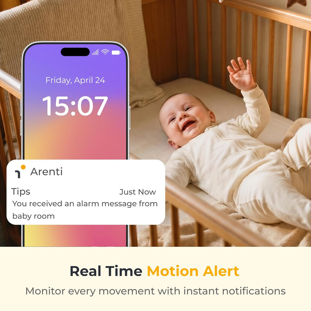 Baby Monitor C3 Kit, 3MP WiFi 6 PTZ Camera with 5" Wireless Display