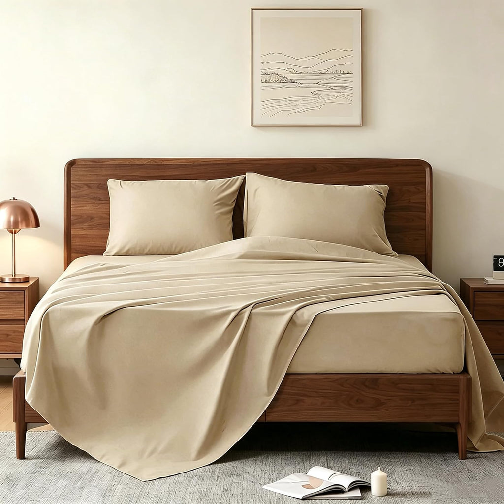King 4 Piece Sheet Set - Hotel Luxury Bedding for King Bed - Soft and Breathable Bed Sheets Set - Deep Pocket