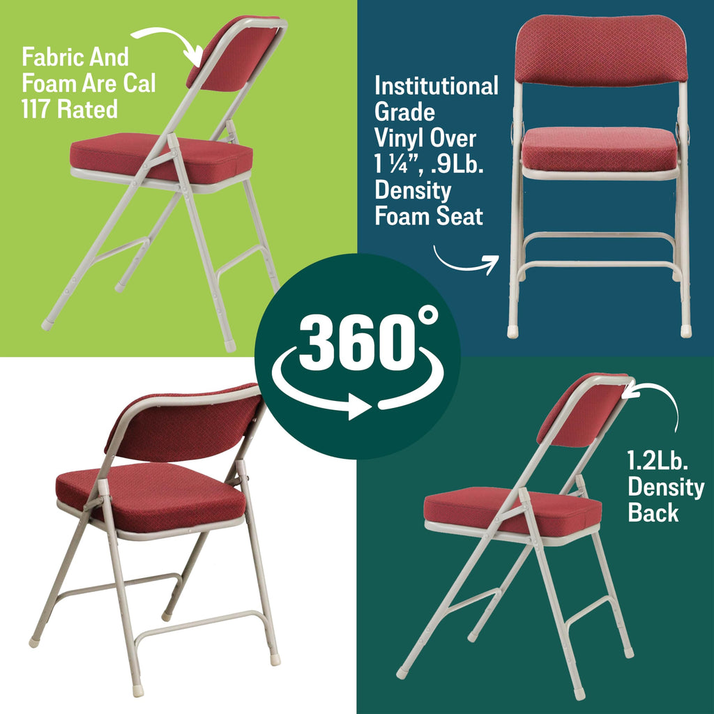Folding Chair, New Burgundy