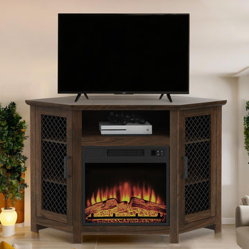 47" Corner TV Stand for TVs Up to 55", Fireplace TV Stand