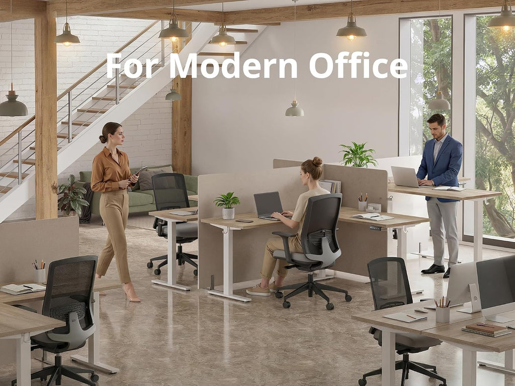 L Shaped Standing Desk Adjustable Height, Reversible Electric Corner Standing Desk, 63 x 55 inch Sit Stand Computer