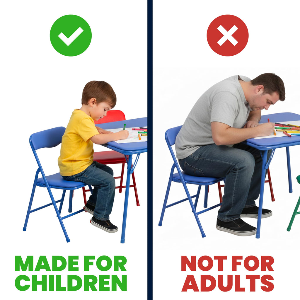 2 Pack Kids Blue Plastic Folding Chair