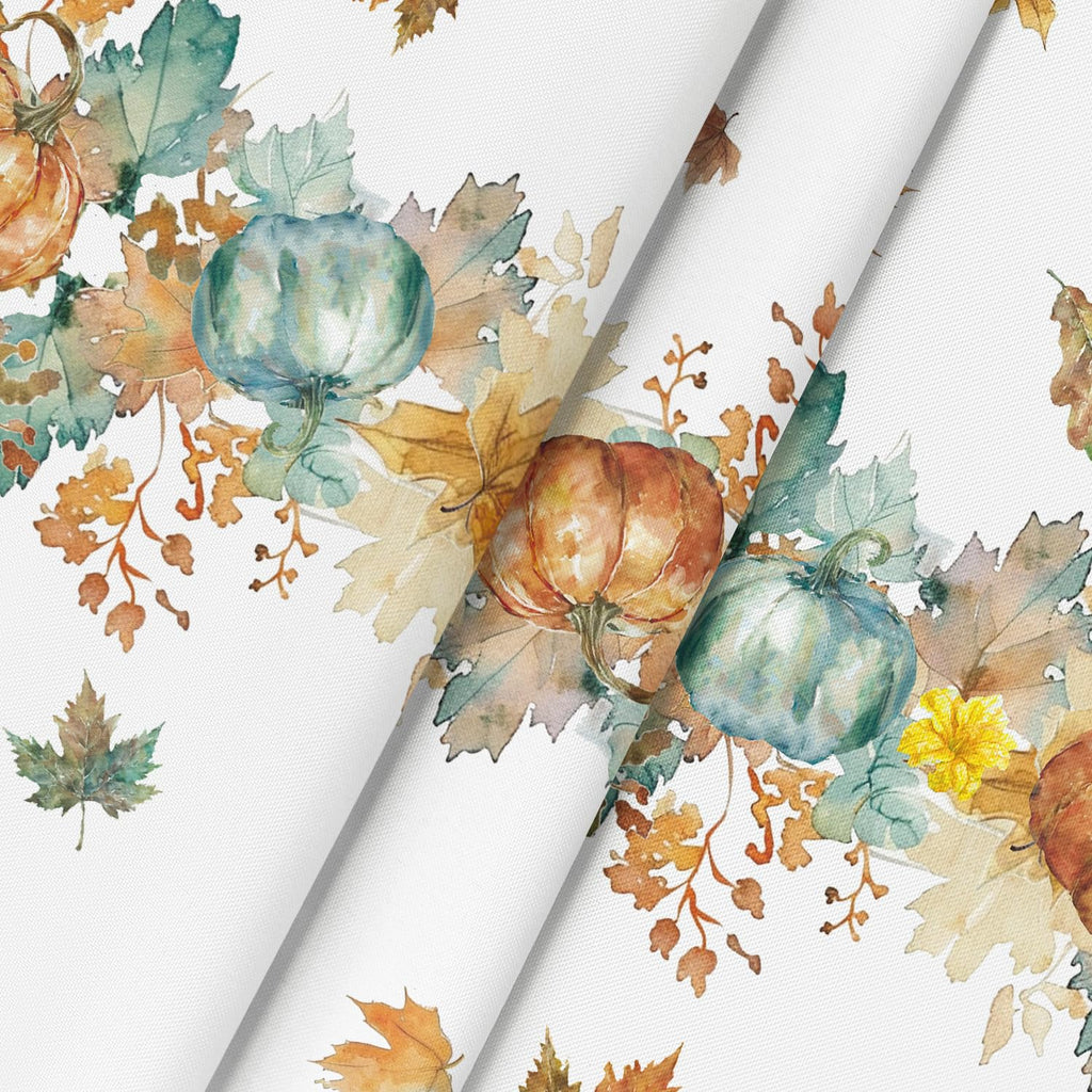 Fall Tablecloth 90 x 90 Inch Round Thanksgiving Leaves