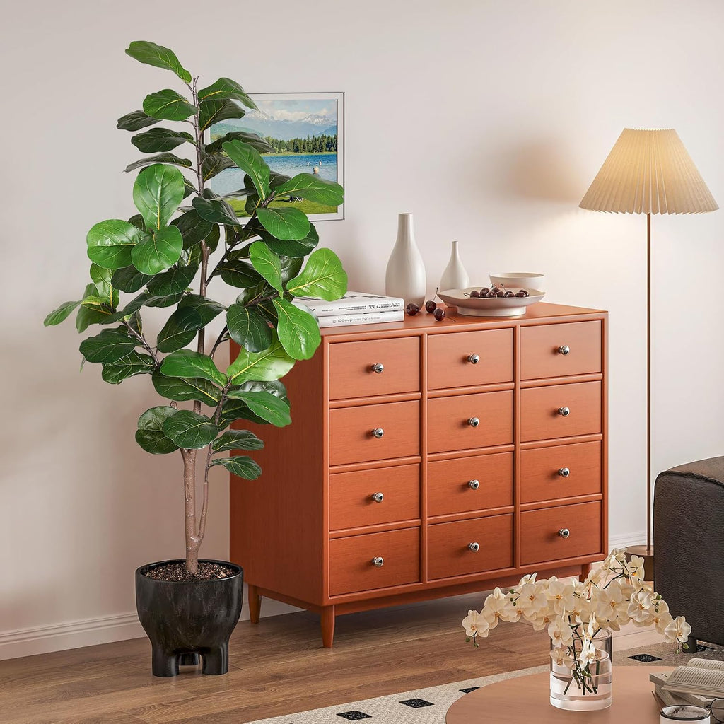 6ft Fiddle Leaf Fig Tree Artificial Plant in Pot Home Decor