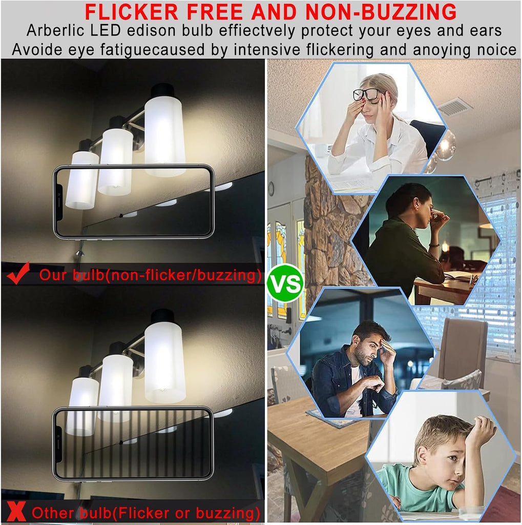 7.3 in T10 E26 Light Bulb,60 watt Light Bulbs,Neutral White 4000K