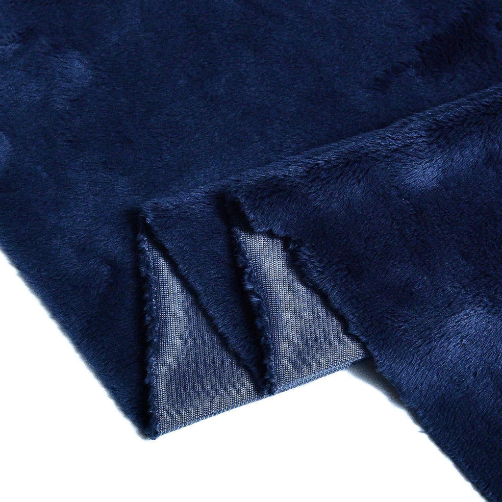 Navy Blue Super Soft Minky Fabric by The Yard, 36"x60"