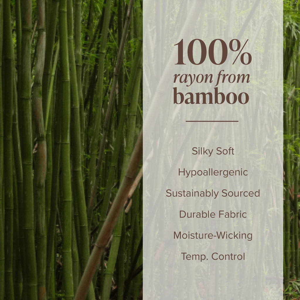 100% Rayon Made from Bamboo Duvet Cover Set (Twin/Twin XL, Grey)